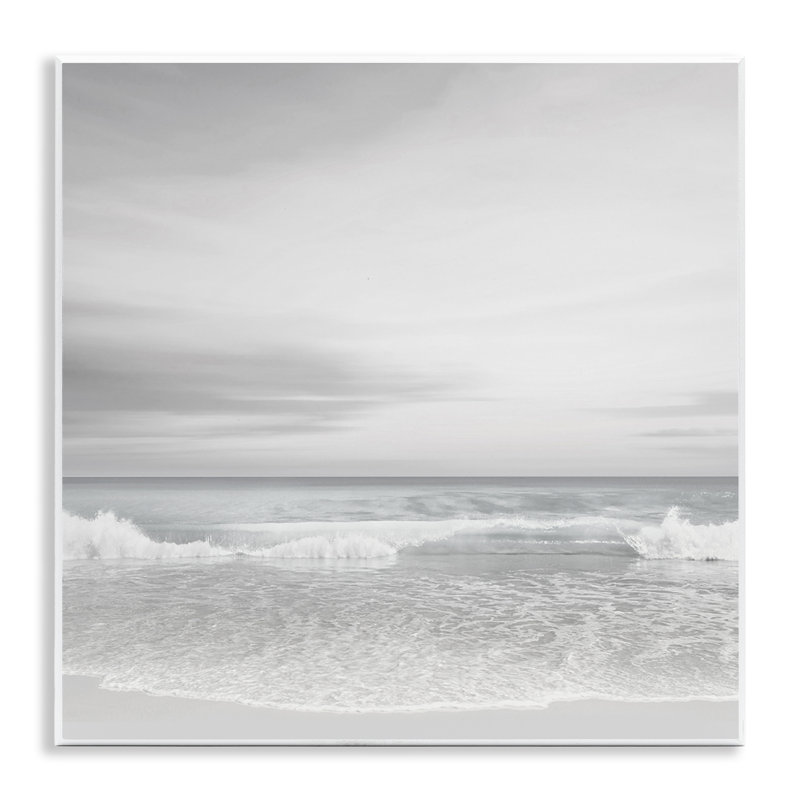 Plaque murale Soft Peaceful Beach Waves, design par Maggie Olsen