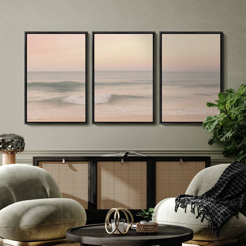 Art mural encadré, rétro, antique, classique pour chambre à coucher - 16 po x 24 po x 3 panneaux, Noir, H 24 po x l 16 po