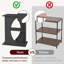 Support d'aquarium de 10 gallons, support d'aquarium en bois avec tablettes de rangement à 3 niveaux, noir