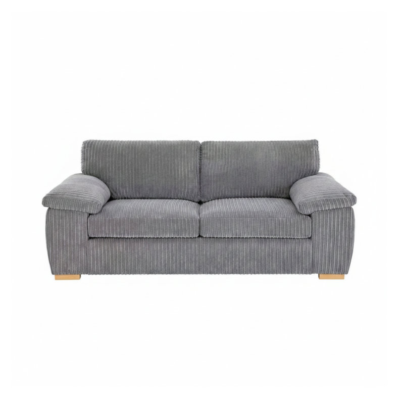 2 Seater Corduroy Sofa, Grey
