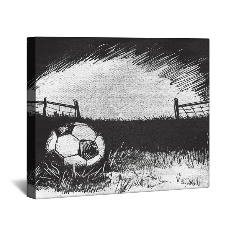 Soccer Soccer Gallery Wrap - Décoration murale sport en plusieurs tailles, 32 po x 32 po