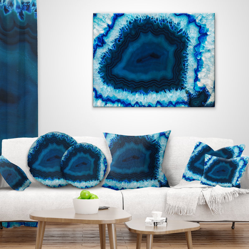 Oeuf de tonnerre brésilien - coussin abstrait imprimé, 18 po x 18 po, Coussin décoratif