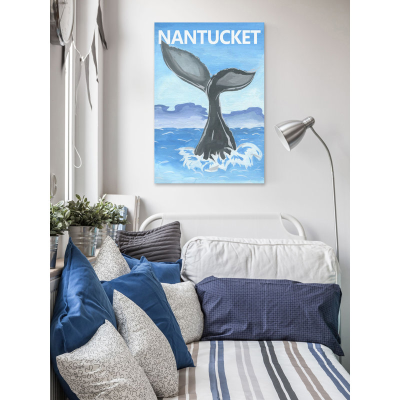 Whale's Tale - Painting, 46cm H x 30cm W, Wrapped Canvas