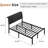 Metal Platform Bed, with LED Storage Headboard-604250378-604250383