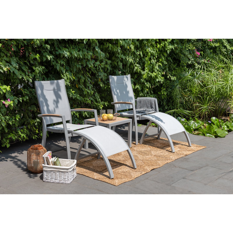  Bora 100% Maintenance Free Aluminum Outdoor Patio Side Table, Gray