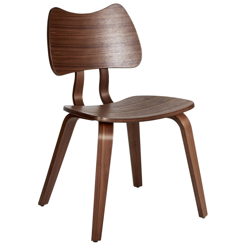 Set of 2 Dining Chairs DIANA Wood, Dark Brown Wood