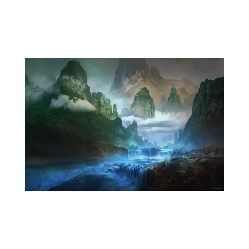 Blue-River by Ferdinand Ladera - Wrapped Canvas Print, 66.04 cm H x 45.72 cm W