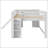 Full Size Low Loft Bed With Slide