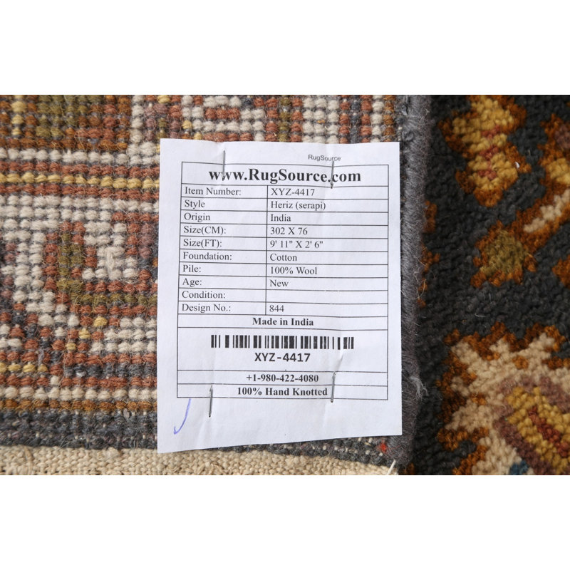 One-of-a-Kind 2'6'' X 9'11'' New Age Runner Wool Area Rug in