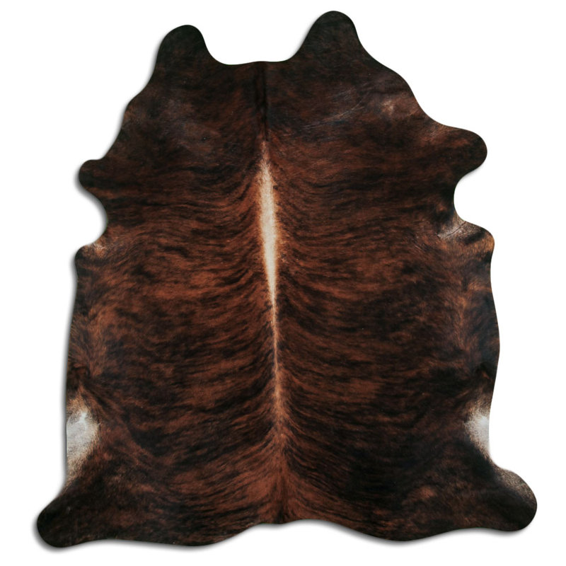 Tapis brun doux vache bringé design Detroit
