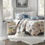 Ensemble de literie réversible Coastal, polyester bleu confortable, chambre à coucher