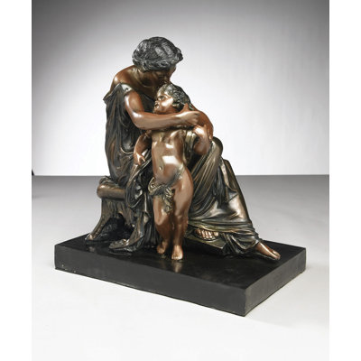 Ethridge Woman with Child Cherub Figurine