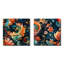 Gallego - Ensemble de 2 collages floraux et botaniques carrés-101862486-101862485