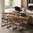 Brown Rectangular Solid Wood Desks-108206933