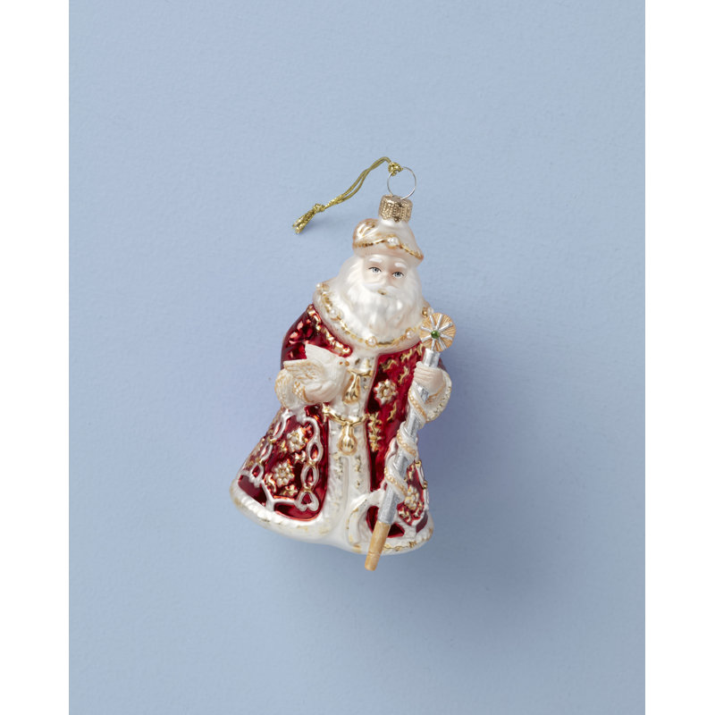 2025 Blown Glass Santa Ornament