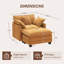 Fauteuil d'appoint surdimensionné en chenille avec repose-pieds Esai-1286361482