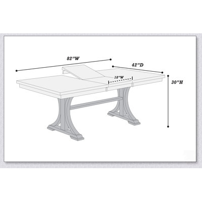 Table de salle à manger rectangulaire extensible en bois avec piètement à tréteaux et rallonge, idéale pour les réunions de famille et une décoration intérieure élégante.