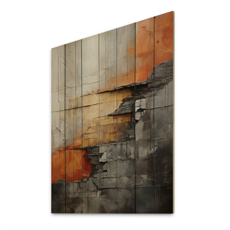 Minimalisme barrage réservoir III sur bois, H 40 po x l 30 po x P 0,78 po