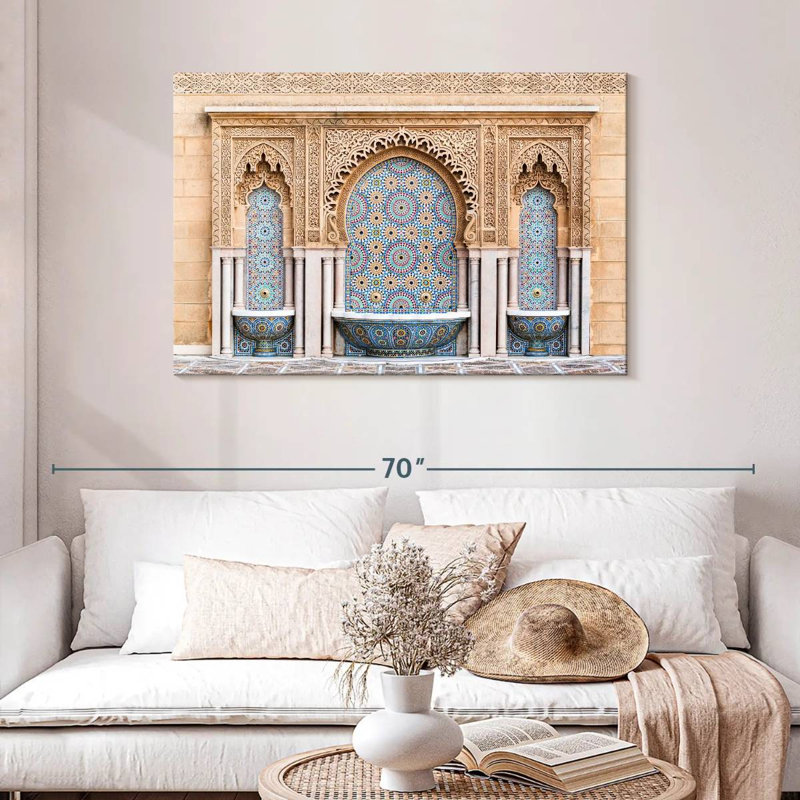Ravi, fontaines à la mosquée Rabbat, H 30 po x l 45 po