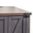 Farmhouse End Table With Charging Station, Rustic Wood Nightstand With Adjustable Shelf, 19.6"W Versatile  Sofa Side Table With Barn Doors & Retro Hinges For Bedroom, Living Room-768796443