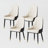 Vera Modern 5/7PiecesDining Room Sets, Pre-Assembly Round Dining Table Sets, Sintered Stone Tabletop Kitchen Dining Table Set With PU Upholstered Chairs-422856071-422856070