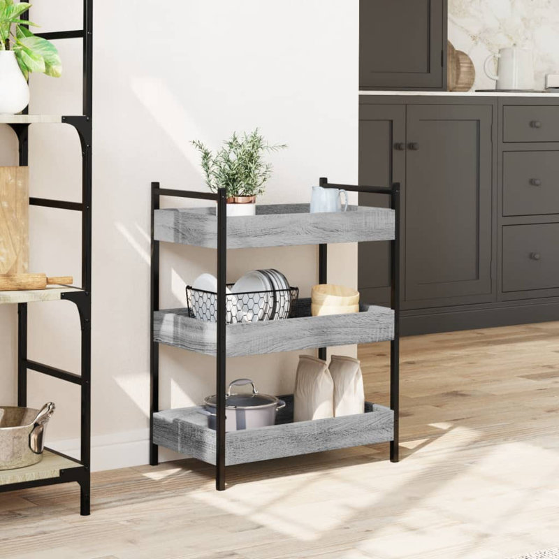Watsonville Metal Bar Cart, Grey Sonoma