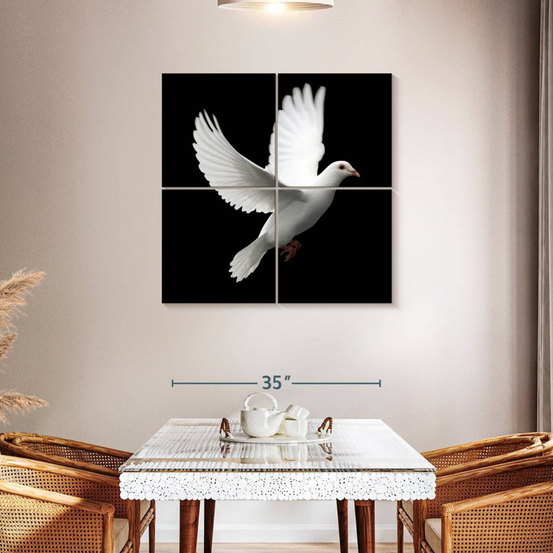 Brampt White Dove, 38" H x 38" W