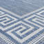 Tapis d'intérieur / extérieur bleu tissé à plat Drusilla-2131482007