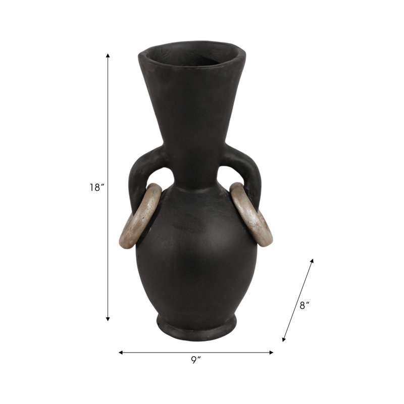 Xixa Handmade Ceramic/Porcelain Table Vase, 18'' H X 9'' W X 8'' D
