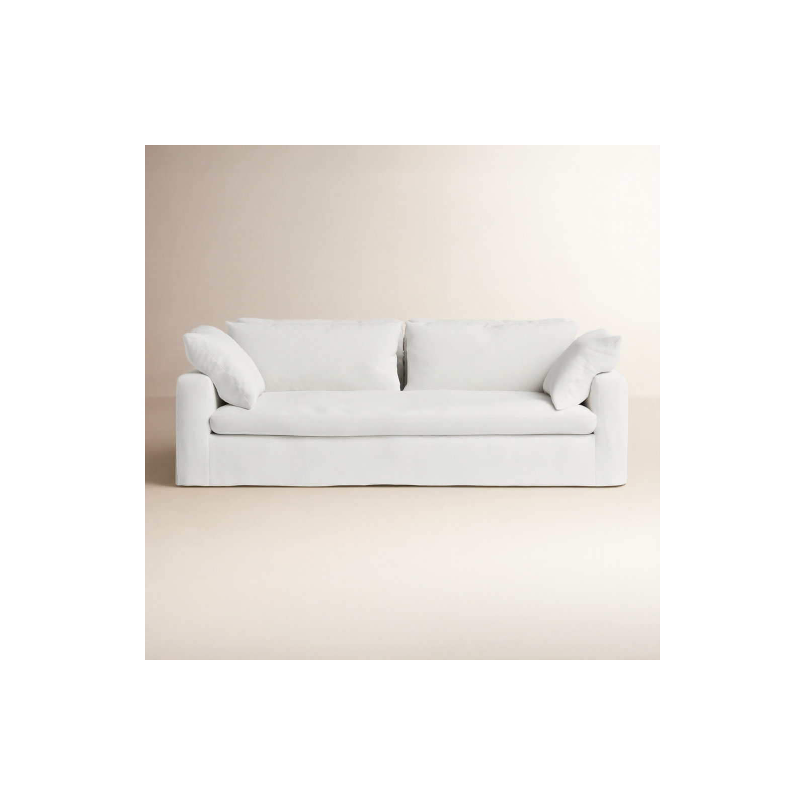 Remy 90" Slipcovered Sofa, Andrew Slate Performance Chenille