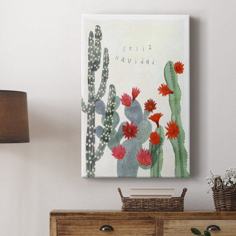 Desert Christmas Cactus II - galerie sur mesure, H 27 po x l 18 po