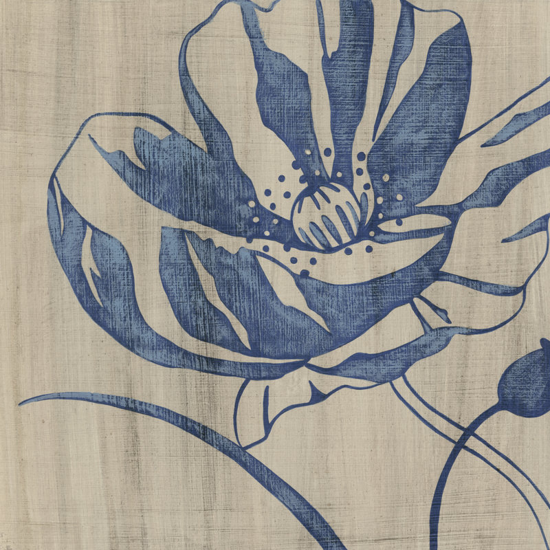" Indigo Poppy " by Chariklia Zarris, 12" H x 12" W x 1.25" D