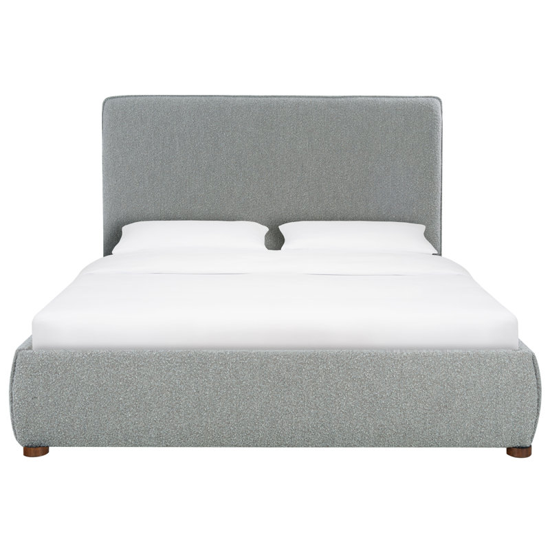 Callahan Upholstered Bed, Light Gray Boucle, King