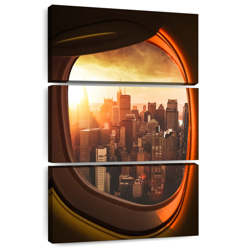 Nicci Manhattan From Plane Window, 38" H x 24" W
