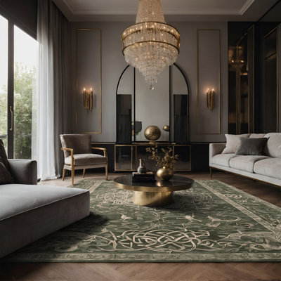 Tapis brun soyeux et moelleux