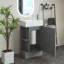 Meuble-lavabo simple 18,6 po avec comptoir en céramique Jesara-2045344056