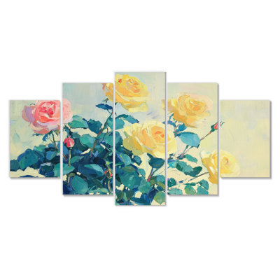 Brady - - Roses, décoration murale - Décoration murale moderne, diamant