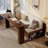 Queen Size Daybed with Removable Desk, Storage Drawers & Hydraulic Side Table, Espresso-142555689-142555687
