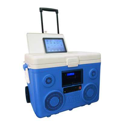 KoolMAX 40 qt. Gray Wheeled Cooler, Bluetooth PA System and Power Station