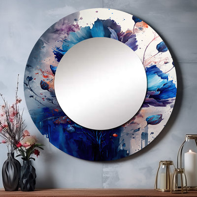 Pratheep Vibrant Blue Flower Bouquet II - Miroir Bouquet