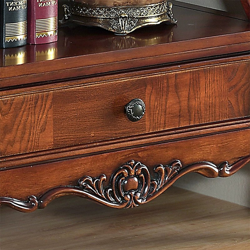 Étagère de rangement en bois massif brun, H 41,93 po x l 23,62 po x P 15,75 po