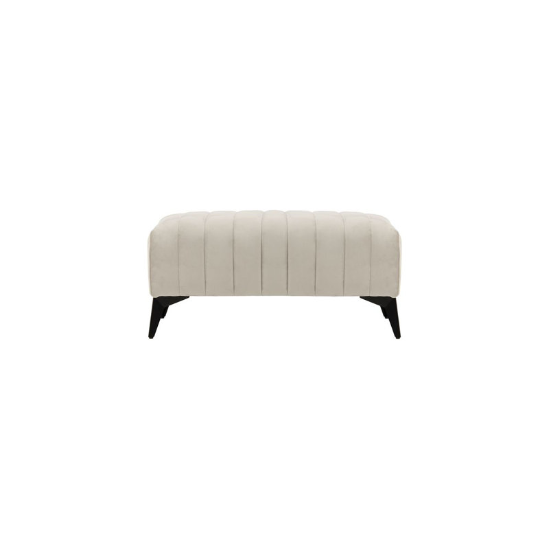 Spreckels 15cm Wide No Pattern Footstool Ottoman, Beige