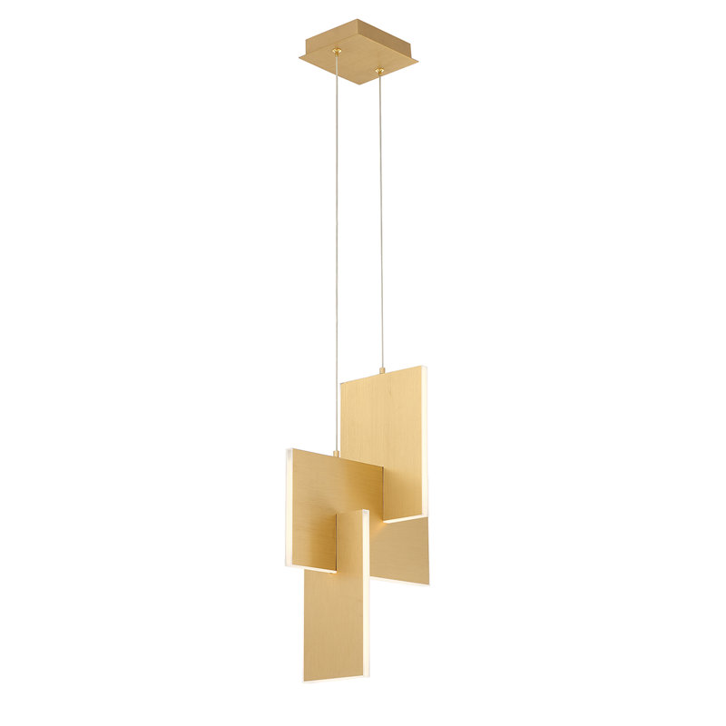 Luminaire suspendu carré simple / rectangulaire 1 lumière DEL