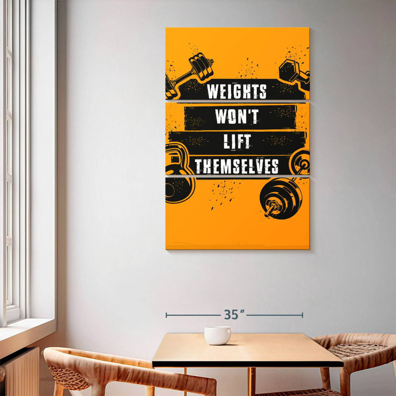 Tergel Weightlifting Quote, 65" H x 42" W
