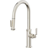 Descanso Works Pull Down Kitchen Faucet With Squeeze Sprayer High Arc Spout