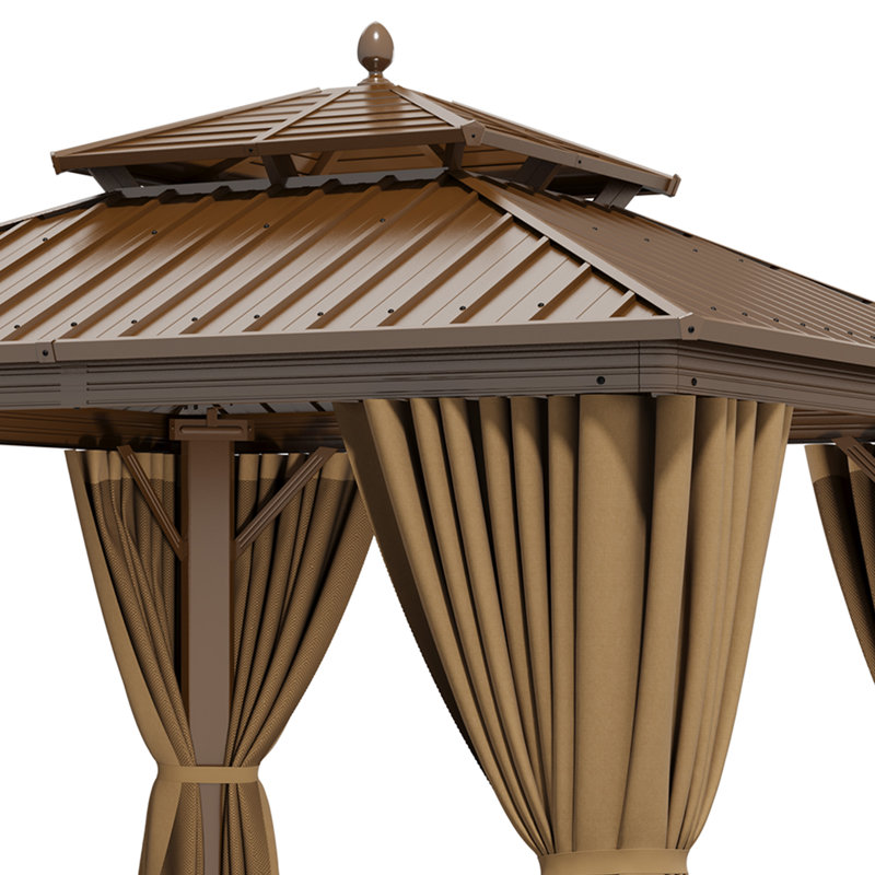 10 Ft. W x 10 Ft. D Aluminum Patio Gazebo, 10 Ft. W x 10 Ft. D