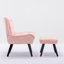 Fauteuil et repose-pieds en velours capitonné l 34,65 po Hemal-1936611818