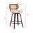 Modern Swivel Bar Stool Set Walnut Premium Bar Stools Upholstered Faux Leather Counter Height Bar Stools, Mid Century Modern Bar Stools-1785822156