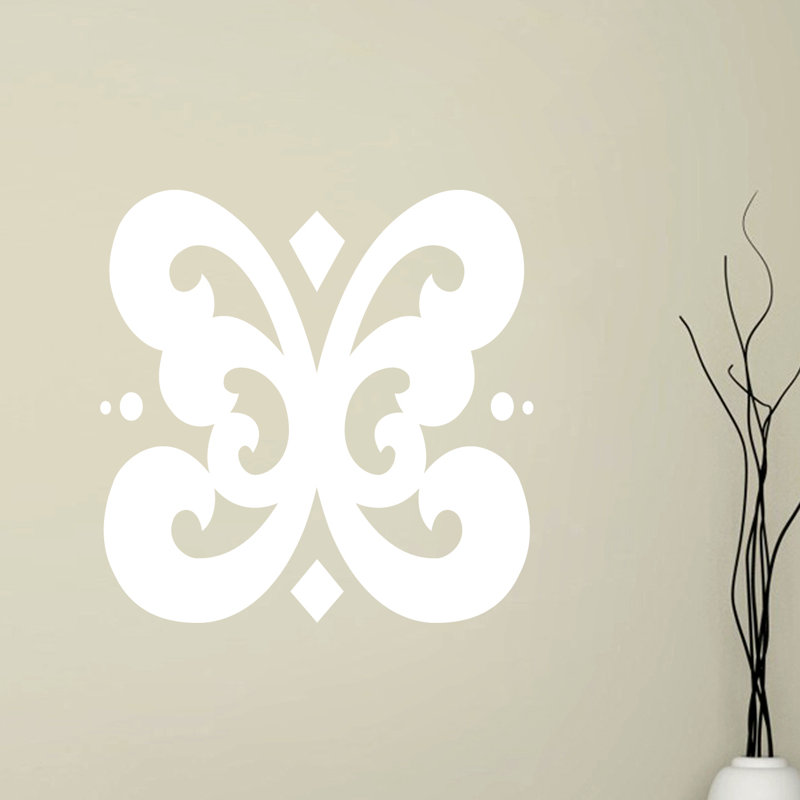 Décalcomanie murale à papillon Holmstrom, Blanc