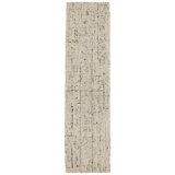 Wool Abstract Area Rug in Ivory/Gray